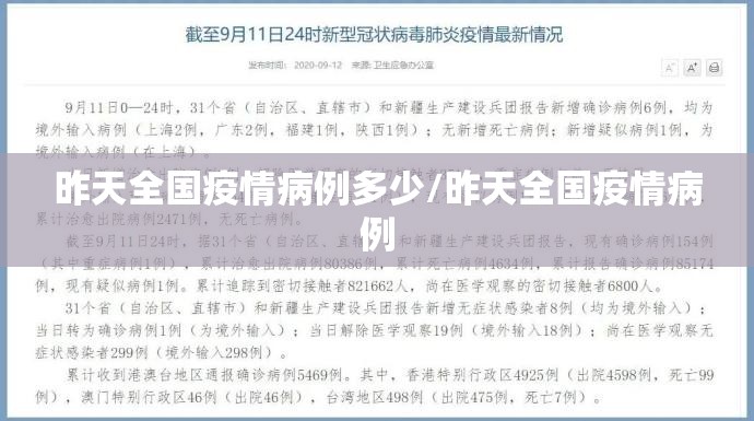 昨天全国疫情病例多少/昨天全国疫情病例