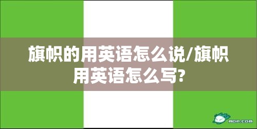 旗帜的用英语怎么说/旗帜用英语怎么写?