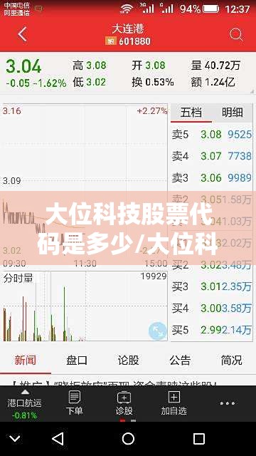大位科技股票代码是多少/大位科技股票代码