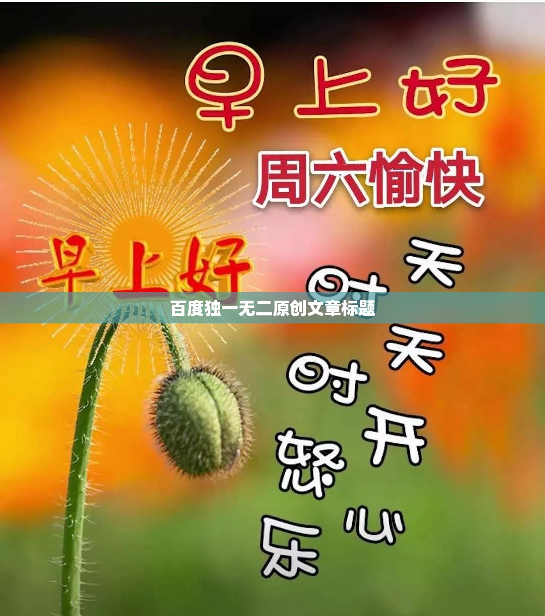 百度独一无二原创文章标题