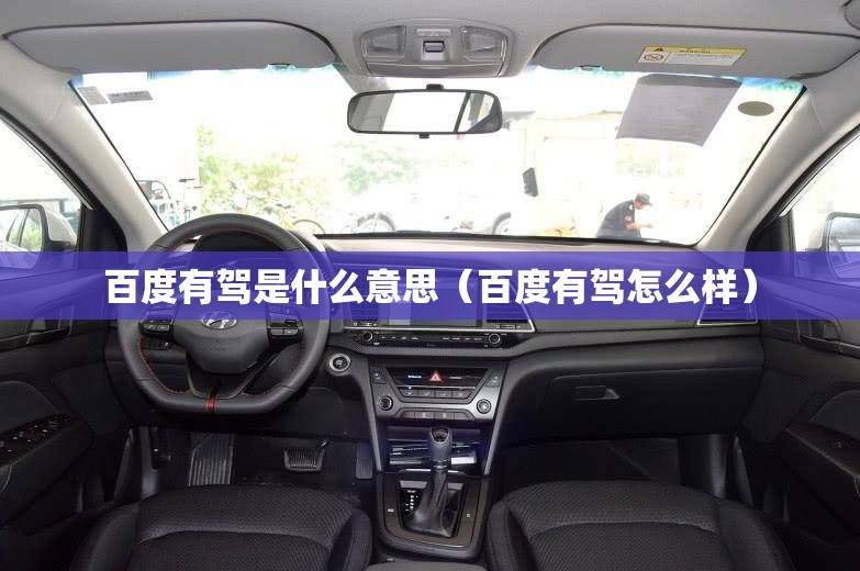 百度有驾是什么意思（百度有驾怎么样）