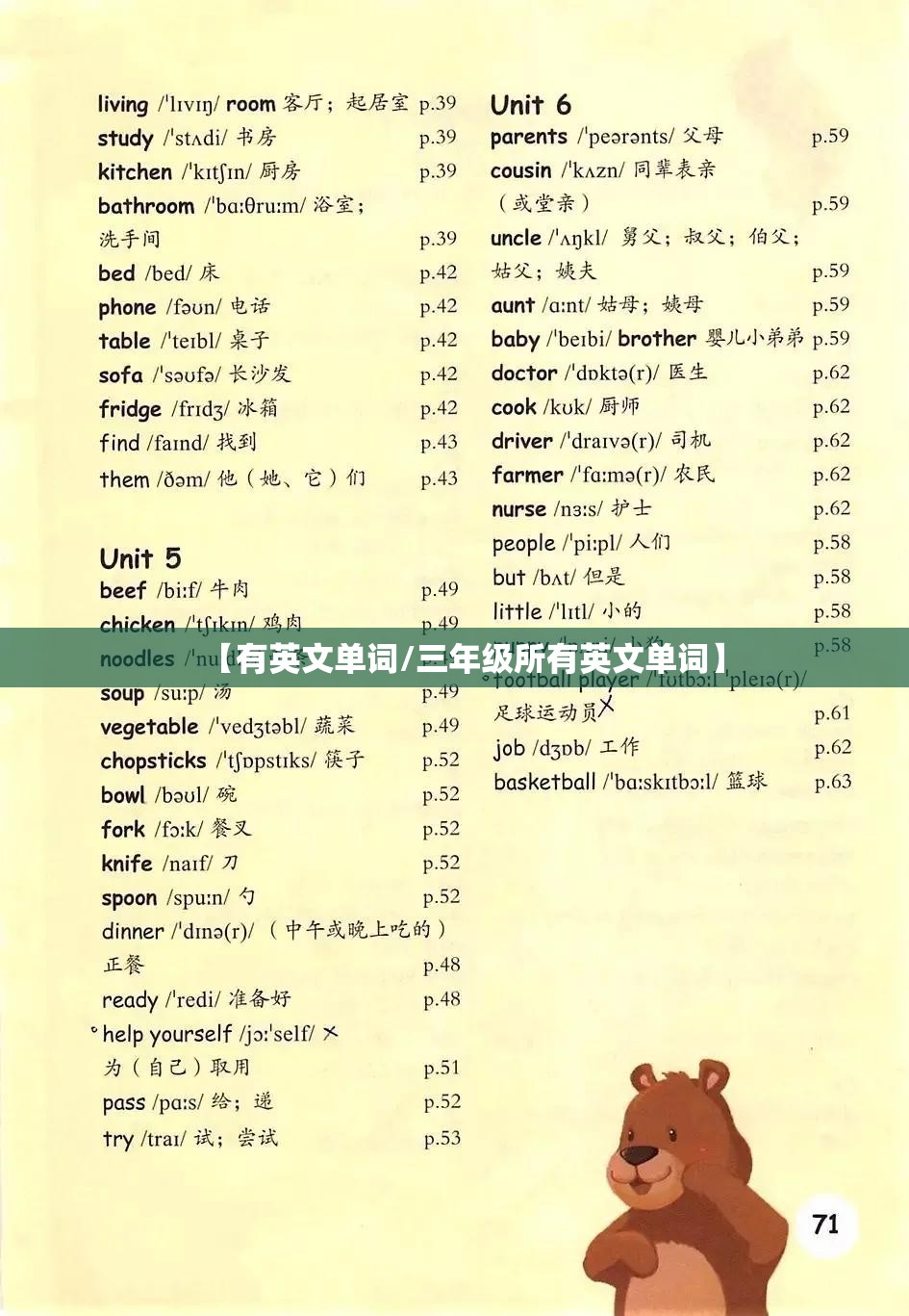 【有英文单词/三年级所有英文单词】