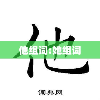 他组词:她组词