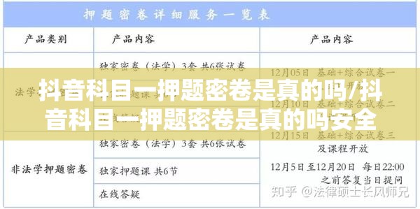 抖音科目一押题密卷是真的吗/抖音科目一押题密卷是真的吗安全吗