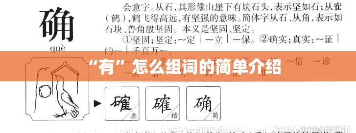 “有”怎么组词的简单介绍