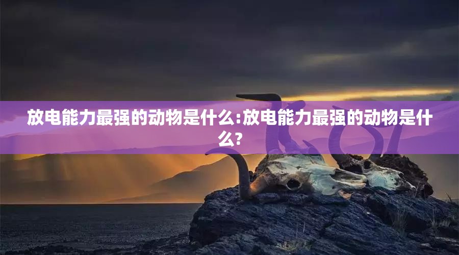放电能力最强的动物是什么:放电能力最强的动物是什么?