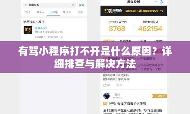 有驾小程序打不开是什么原因？详细排查与解决方法