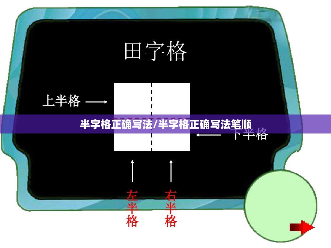 半字格正确写法/半字格正确写法笔顺