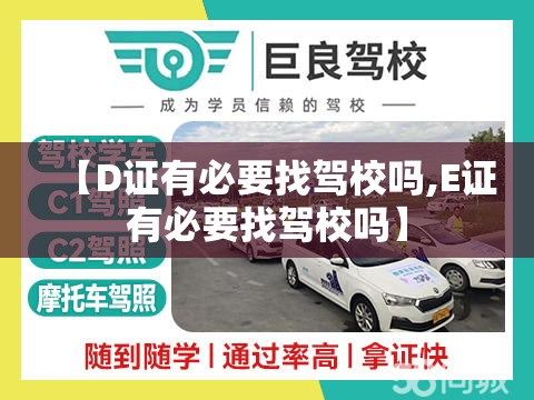 【D证有必要找驾校吗,E证有必要找驾校吗】