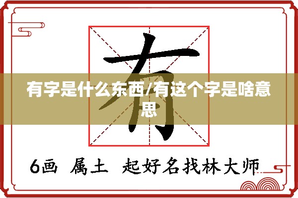 有字是什么东西/有这个字是啥意思