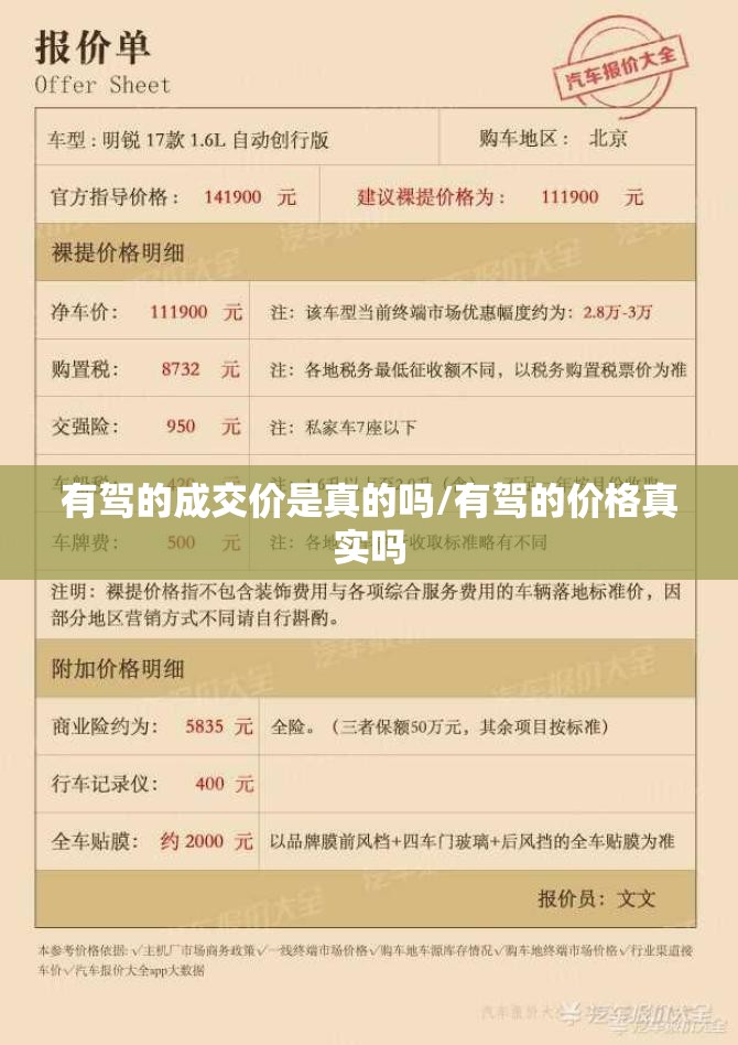 有驾的成交价是真的吗/有驾的价格真实吗