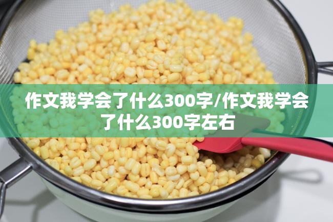 作文我学会了什么300字/作文我学会了什么300字左右