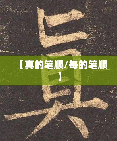 【真的笔顺/每的笔顺】