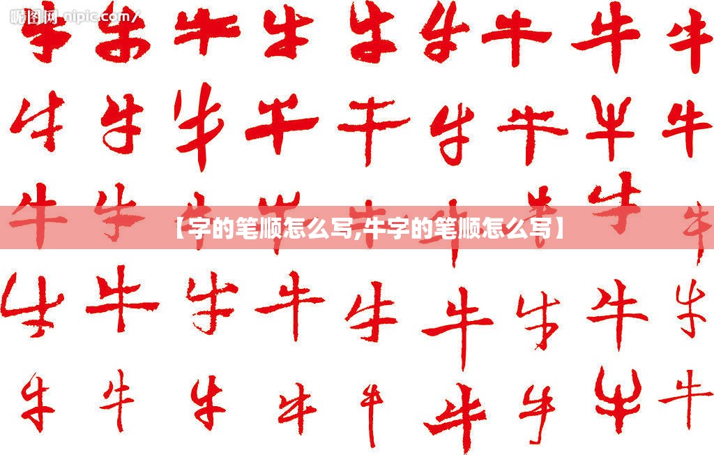 【字的笔顺怎么写,牛字的笔顺怎么写】