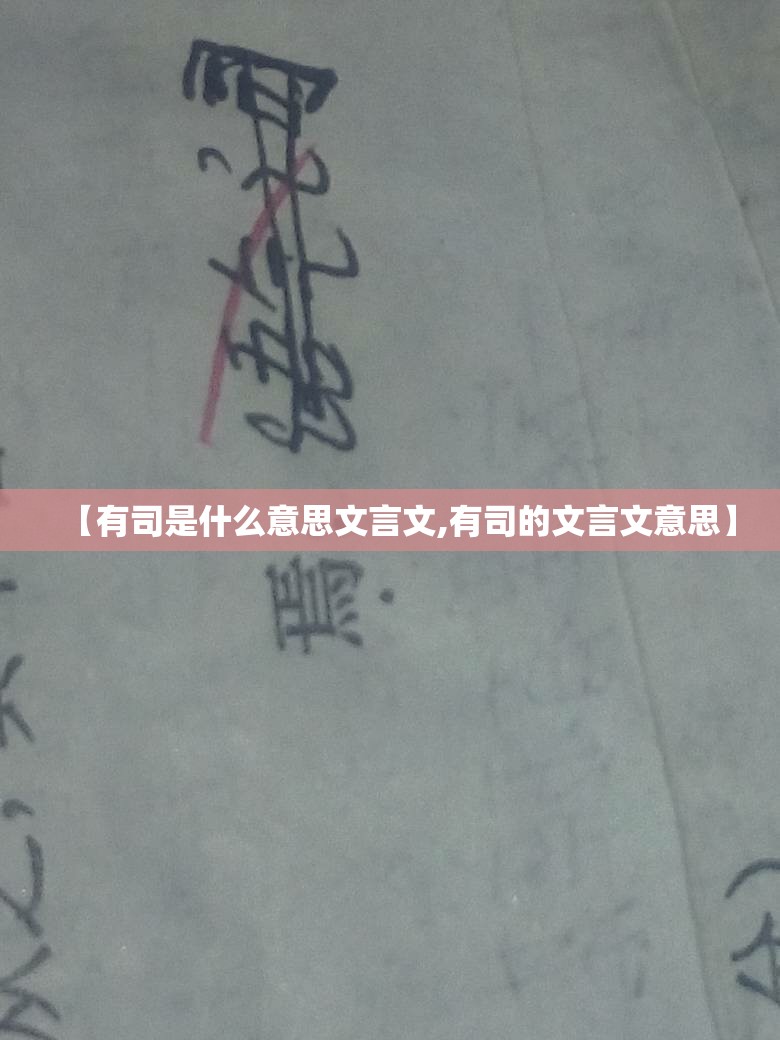 【有司是什么意思文言文,有司的文言文意思】