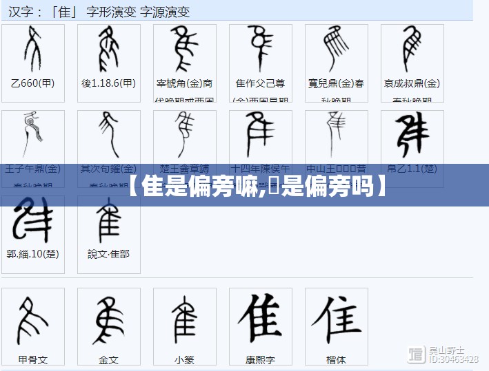 【隹是偏旁嘛,⺍是偏旁吗】