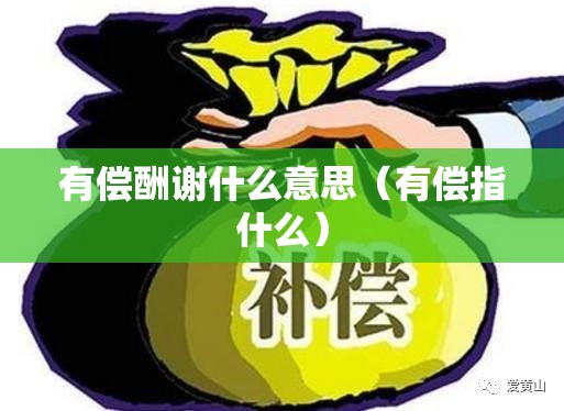 有偿酬谢什么意思（有偿指什么）