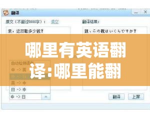哪里有英语翻译:哪里能翻译英文