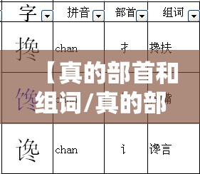 【真的部首和组词/真的部首和组词和结构】