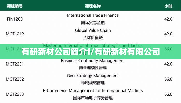 有研新材公司简介f/有研新材有限公司