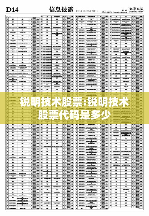 锐明技术股票:锐明技术股票代码是多少