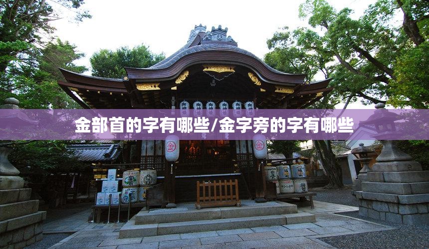 金部首的字有哪些/金字旁的字有哪些