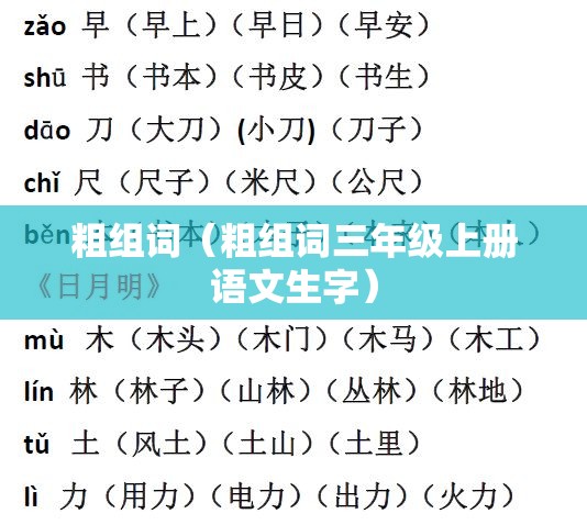 粗组词（粗组词三年级上册语文生字）