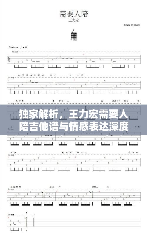 独家解析，王力宏需要人陪吉他谱与情感表达深度剖析