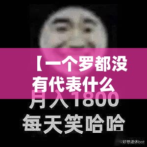 【一个罗都没有代表什么意思,一个箩都没有是什么】