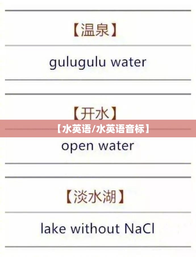 【水英语/水英语音标】