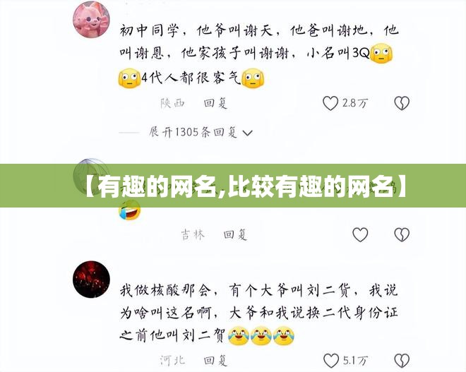 【有趣的网名,比较有趣的网名】
