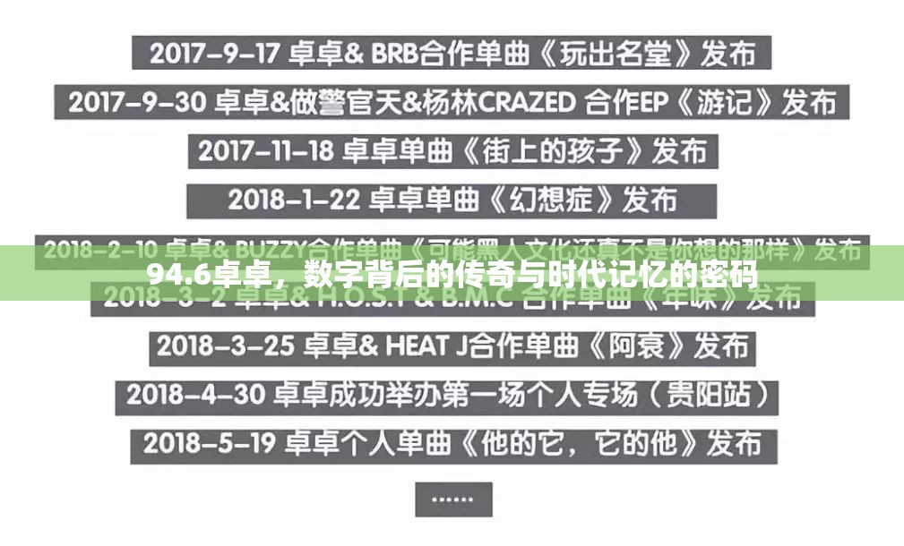 94.6卓卓，数字背后的传奇与时代记忆的密码
