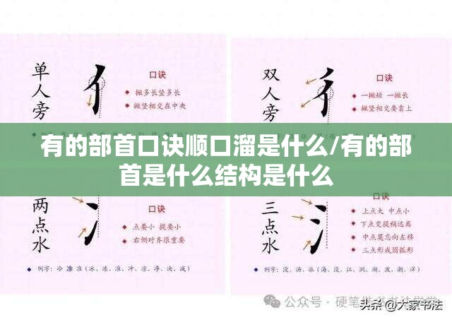 有的部首口诀顺口溜是什么/有的部首是什么结构是什么