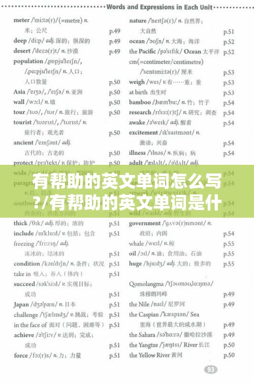 有帮助的英文单词怎么写?/有帮助的英文单词是什么