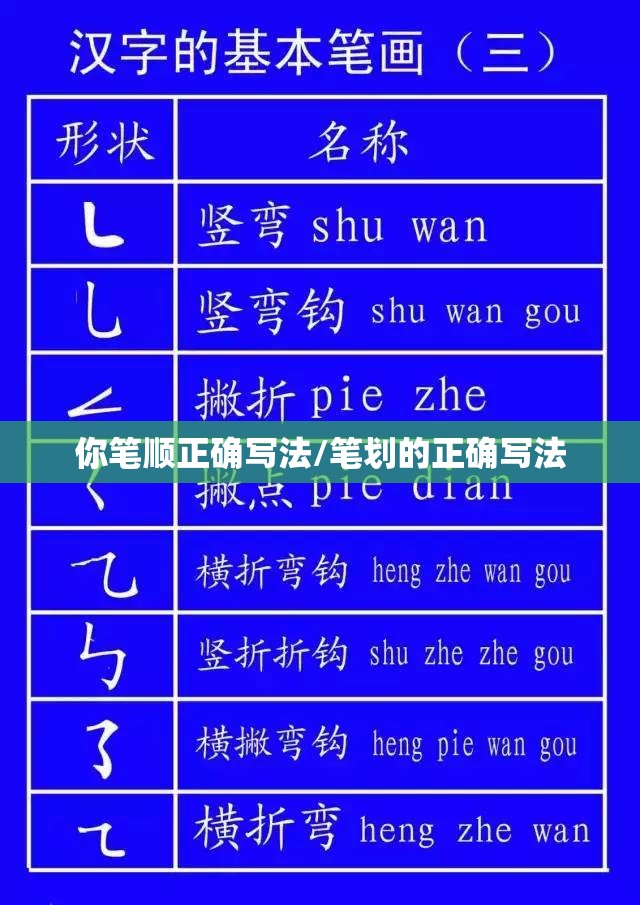 你笔顺正确写法/笔划的正确写法