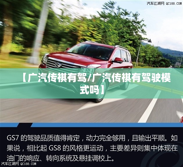 【广汽传祺有驾/广汽传祺有驾驶模式吗】