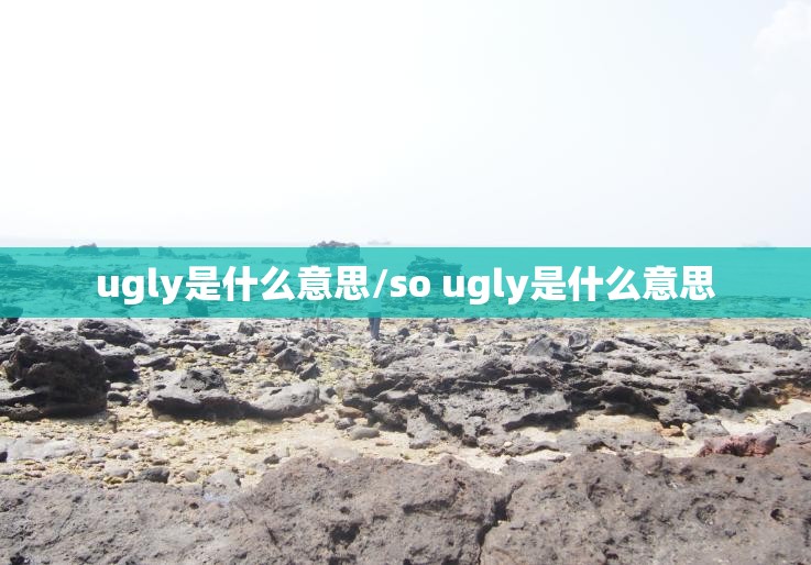 ugly是什么意思/so ugly是什么意思