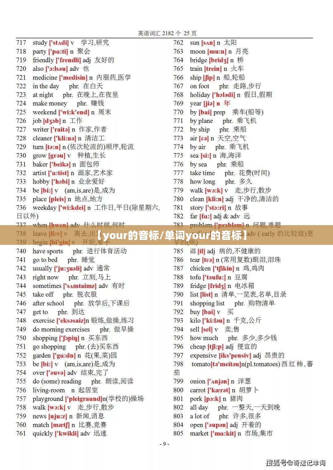 【your的音标/单词your的音标】