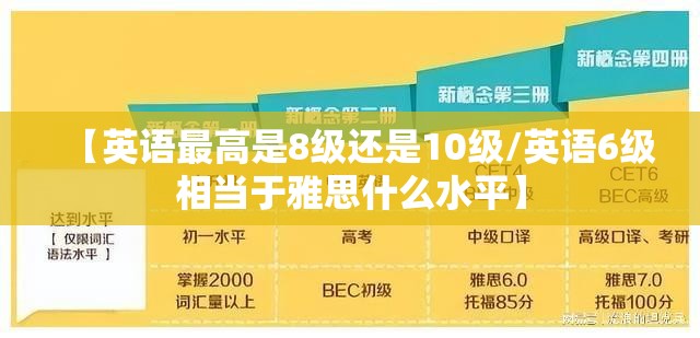 【英语最高是8级还是10级/英语6级相当于雅思什么水平】