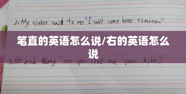 笔直的英语怎么说/右的英语怎么说