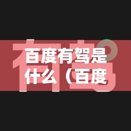 百度有驾是什么（百度有驾是什么平台）