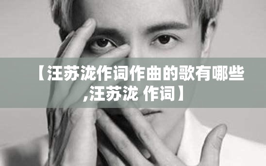 【汪苏泷作词作曲的歌有哪些,汪苏泷 作词】