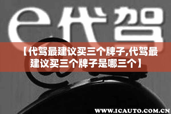 【代驾最建议买三个牌子,代驾最建议买三个牌子是哪三个】
