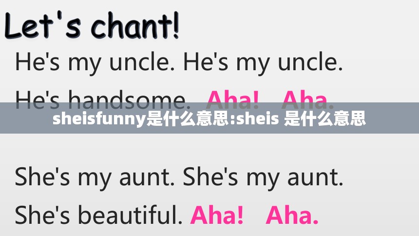 sheisfunny是什么意思:sheis 是什么意思