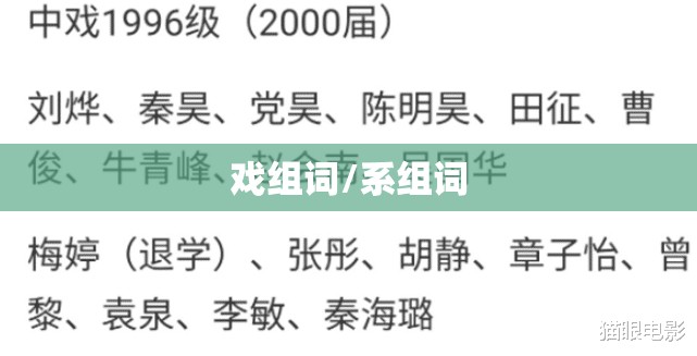 戏组词/系组词
