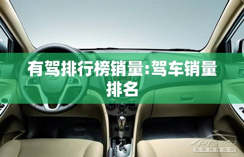有驾排行榜销量:驾车销量排名