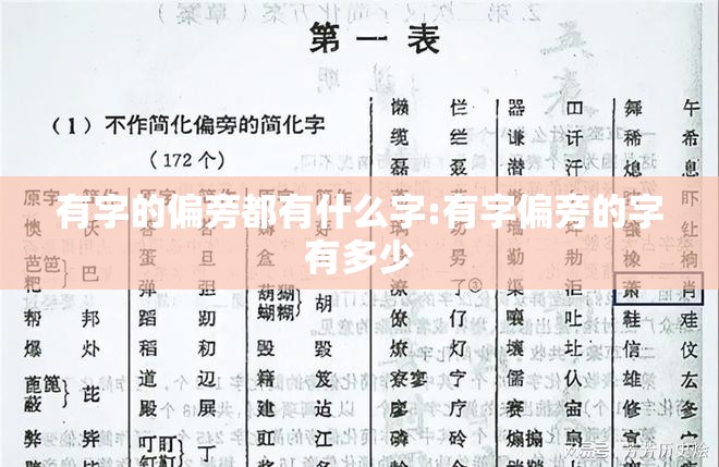 有字的偏旁都有什么字:有字偏旁的字有多少