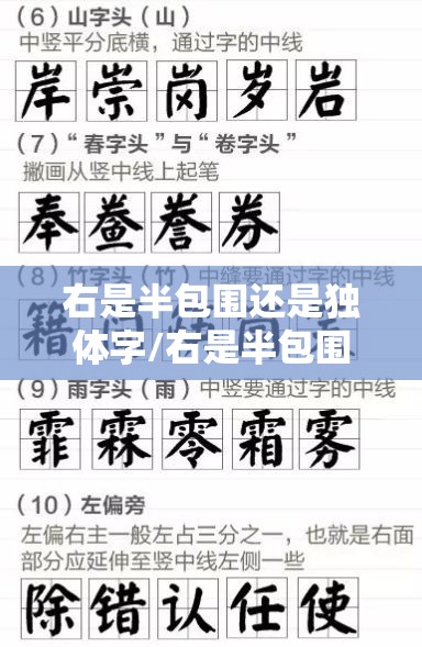 右是半包围还是独体字/右是半包围还是独体字?