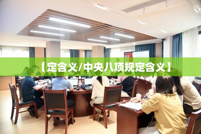 【定含义/中央八项规定含义】
